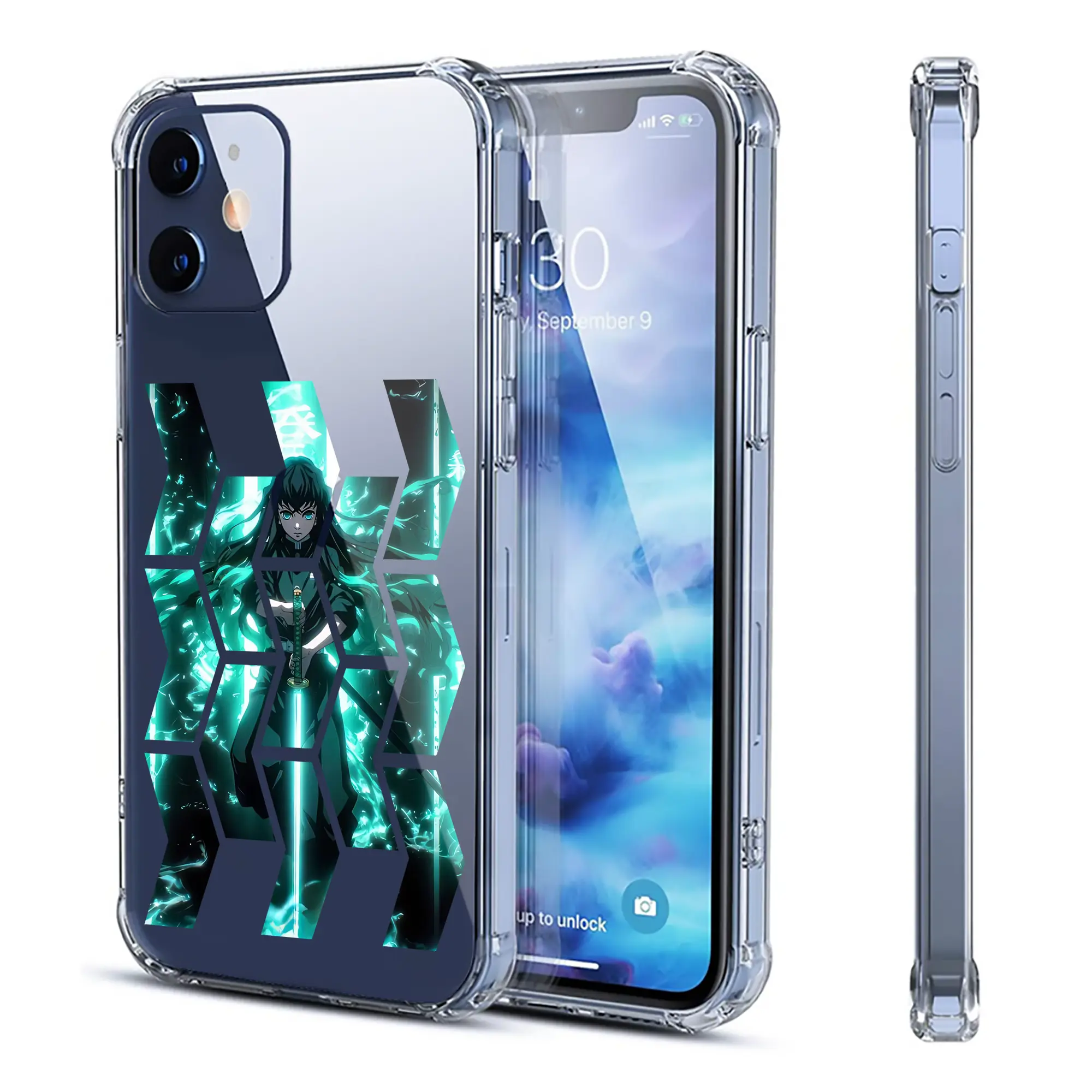 鬼滅の刃 グッズ,時透 無一郎 - IPhone 12シリーズ対応 ・ 透明スマホケース ・ クリアソフトケース ・ TPU素材 ・ 耐衝撃 ・ 高密着 ・ 防汚 防指紋 ・ 簡単着脱